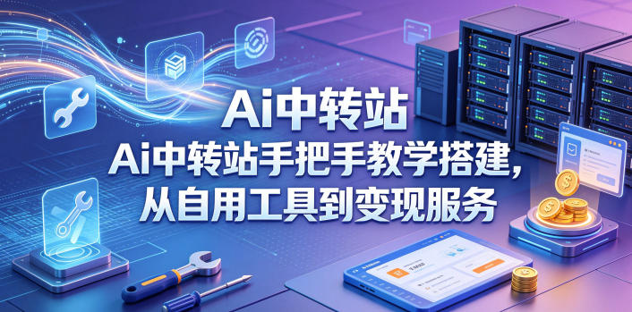Ai中转站手把手教学搭建，从自用工具到变现服务-蓝海云网创