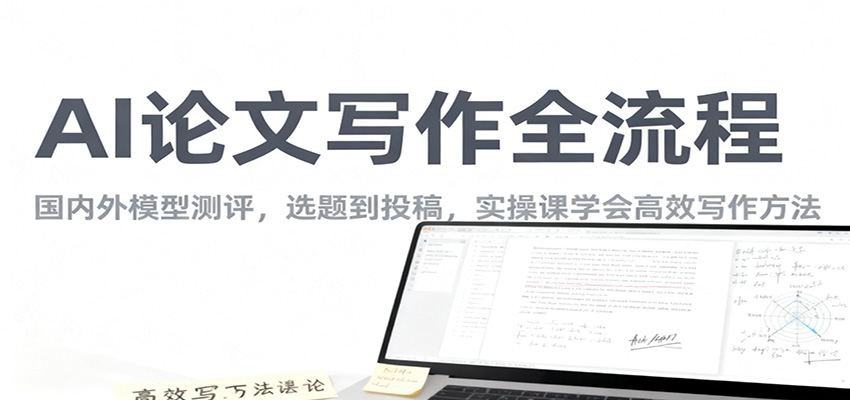 AI论文写作全流程,国内外模型测评,选题到投稿,实操课学高效写作方法-蓝海云网创