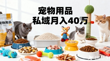 月变现40个！宠物用品私域运营的精准掘金之道玩法-蓝海云网创
