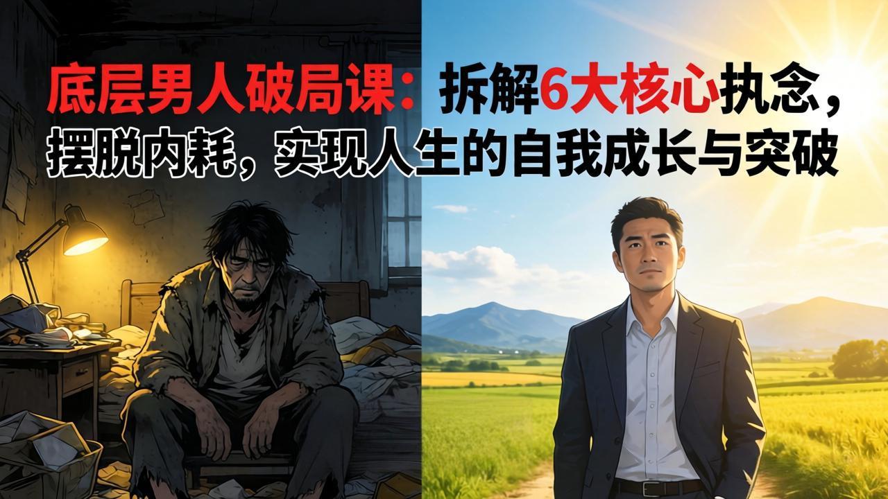 付费文章：底层男人破局课：拆解 6 大核心执念，摆脱内耗，实现人生的自我成长与突破-蓝海云网创
