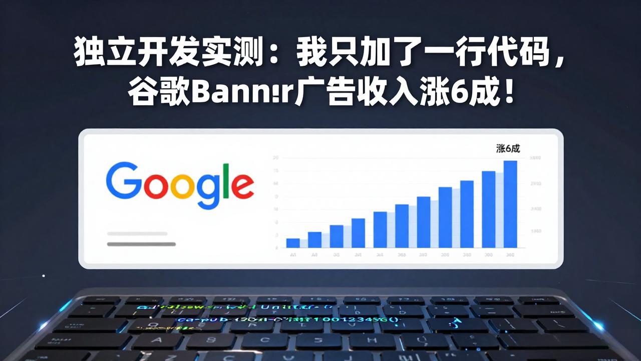 付费文章：独立开发实测：我只加了一行代码，谷歌Banner广告收入涨6成！-蓝海云网创