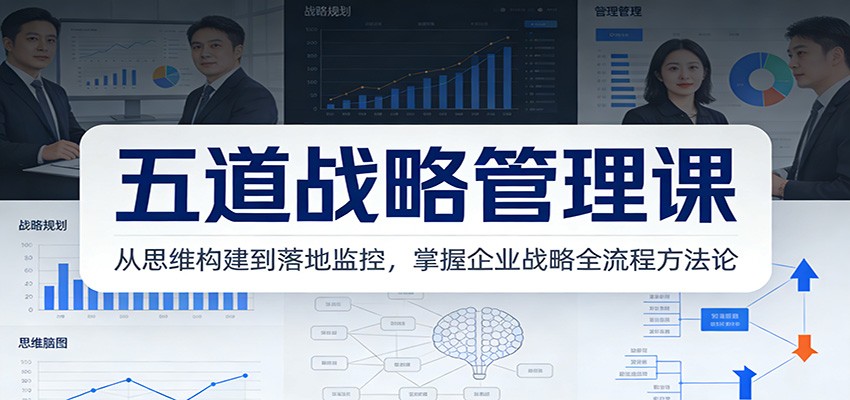 五道战略管理课：从思维构建到落地监控，掌握企业战略全流程方法论-蓝海云网创
