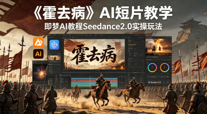 《霍去病》AI短片教学，即梦AI教程Seedance2.0实操玩法-蓝海云网创