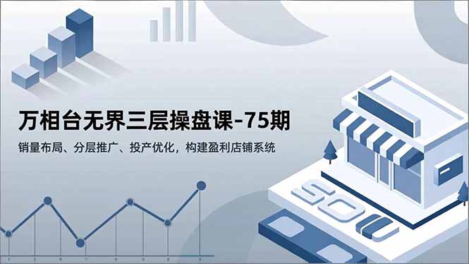 万相台无界三层操盘课-75期，销量布局、分层推广、投产优化，构建盈利店铺系统-蓝海云网创