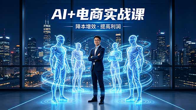AI+电商实战课，1人+N个AI 智能体，把SOP变AI员工，实现降本增效提高利润-蓝海云网创