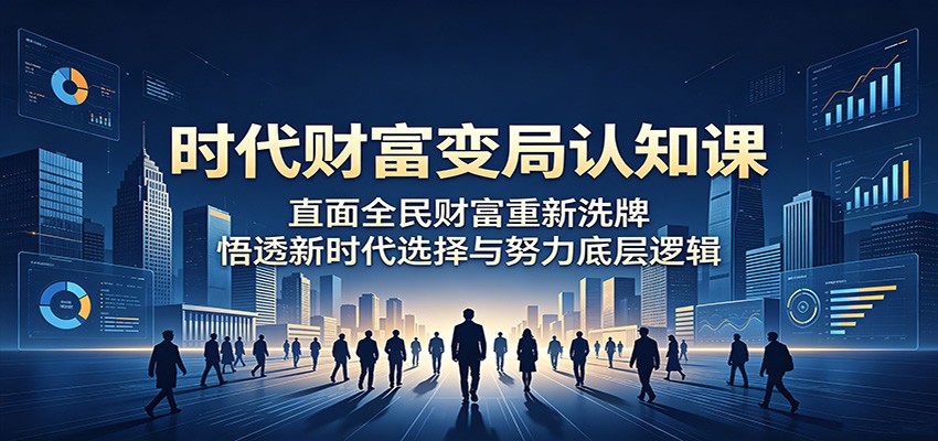 时代财富变局认知课：直面全民财富重新洗牌，悟透新时代选择与努力底层逻辑-蓝海云网创