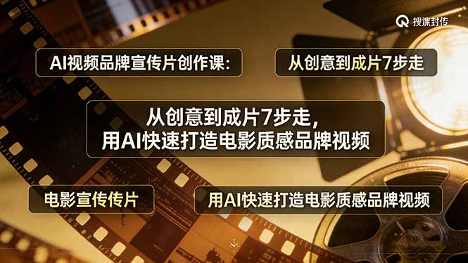 AI视频品牌宣传片创作课：从创意到成片7步走，用AI快速打造电影质感品牌视频-蓝海云网创