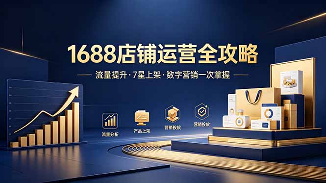 1688店铺没流量？产品上架不到7星？数字营销不会投？全套运营技能一次学(更新6月-蓝海云网创