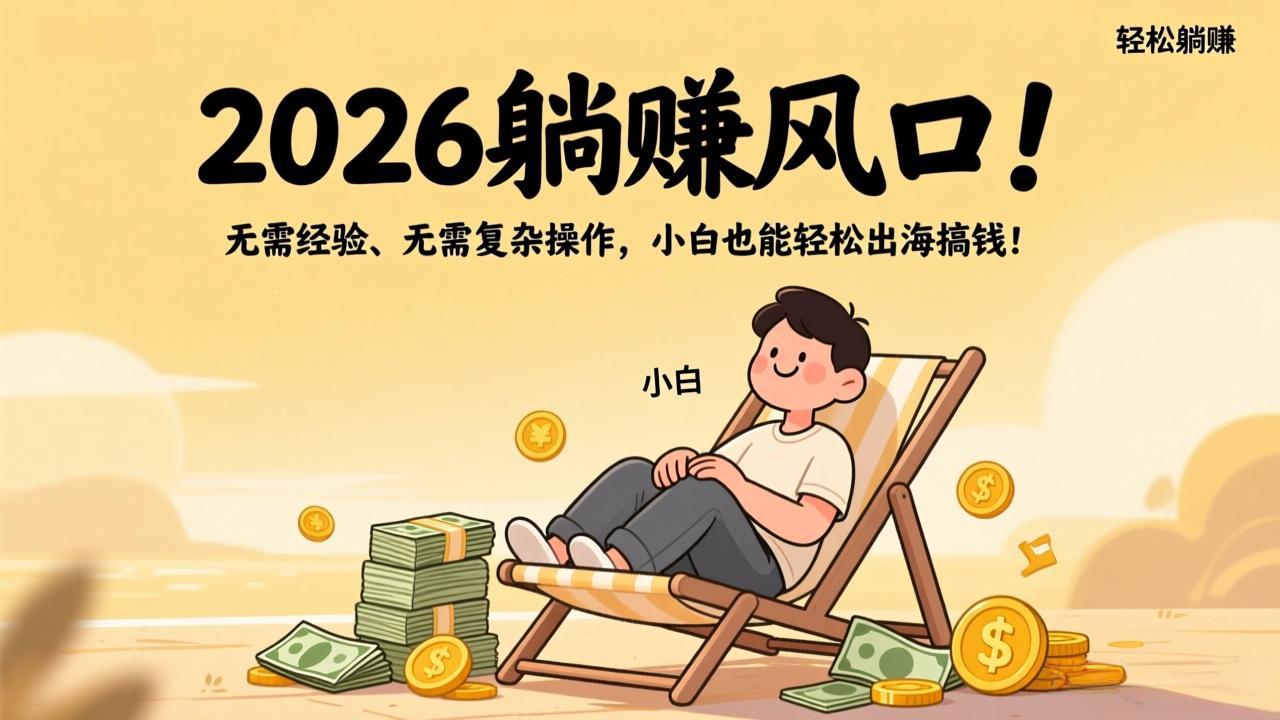 2026躺赚风口！无需经验、无需复杂操作，小白也能轻松出海搞钱！-蓝海云网创