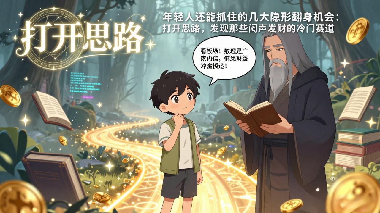 付费文1+2:年轻人还能抓住的几大隐形翻身机会:打开思路,发现那些闷声发财的冷门赛道-蓝海云网创