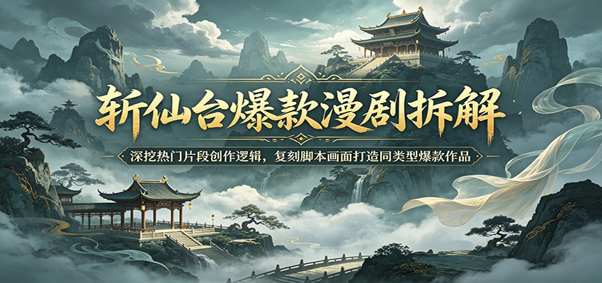 斩仙台爆款漫剧拆解：深挖热门片段创作逻辑，复刻脚本画面打造同类型爆款作品-蓝海云网创