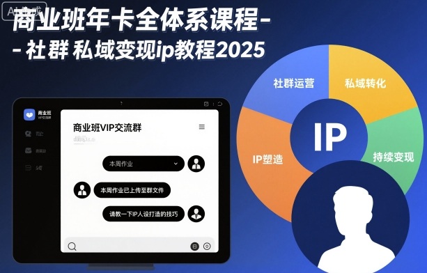 商业班年卡全体系课程-社群私域变现ip教程2025-蓝海云网创