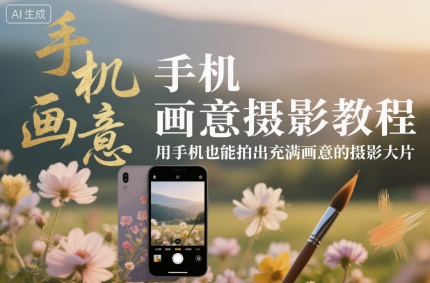 手机画意摄影教程,用手机也能拍出充满画意的摄影大片-蓝海云网创