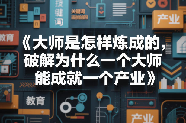 大师是怎样炼成的，破解为什么一个大师，能成就一个产业【电子书】-蓝海云网创