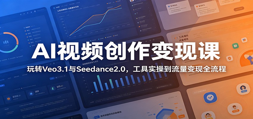 AI视频创作变现课：玩转Veo3.1与Seedance2.0，工具实操到流量变现全流程-蓝海云网创