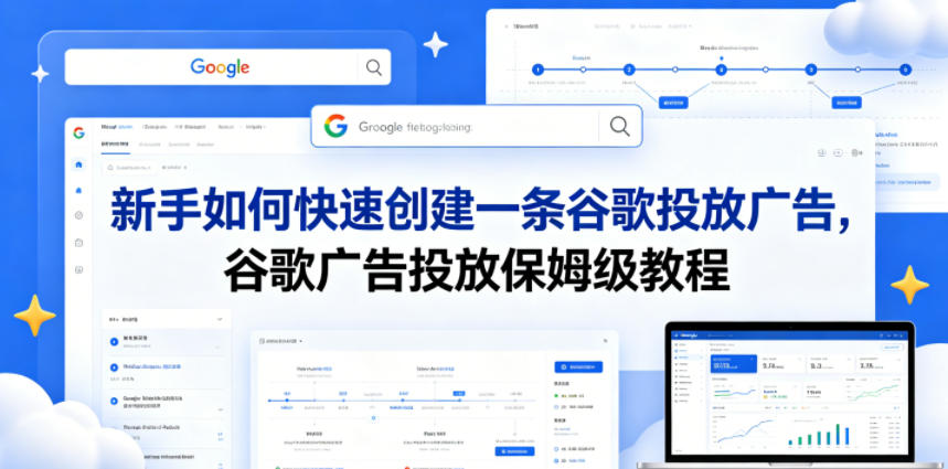 新手如何快速创建一条谷歌投放广告，谷歌广告投放保姆级教程-蓝海云网创