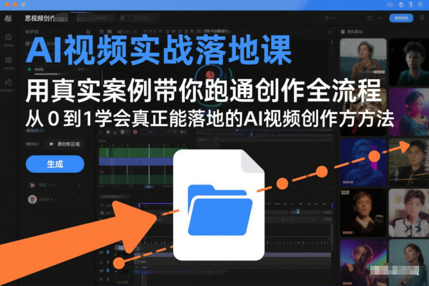 AI视频实战落地课,用真实案例带你跑通创作全流程,从0到1学会真正能落地的AI视频创作方法-蓝海云网创