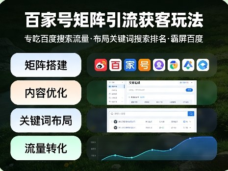 百家号矩阵引流获客玩法，专吃百度搜索流量，布局关键词搜索排名，霸屏百度-蓝海云网创