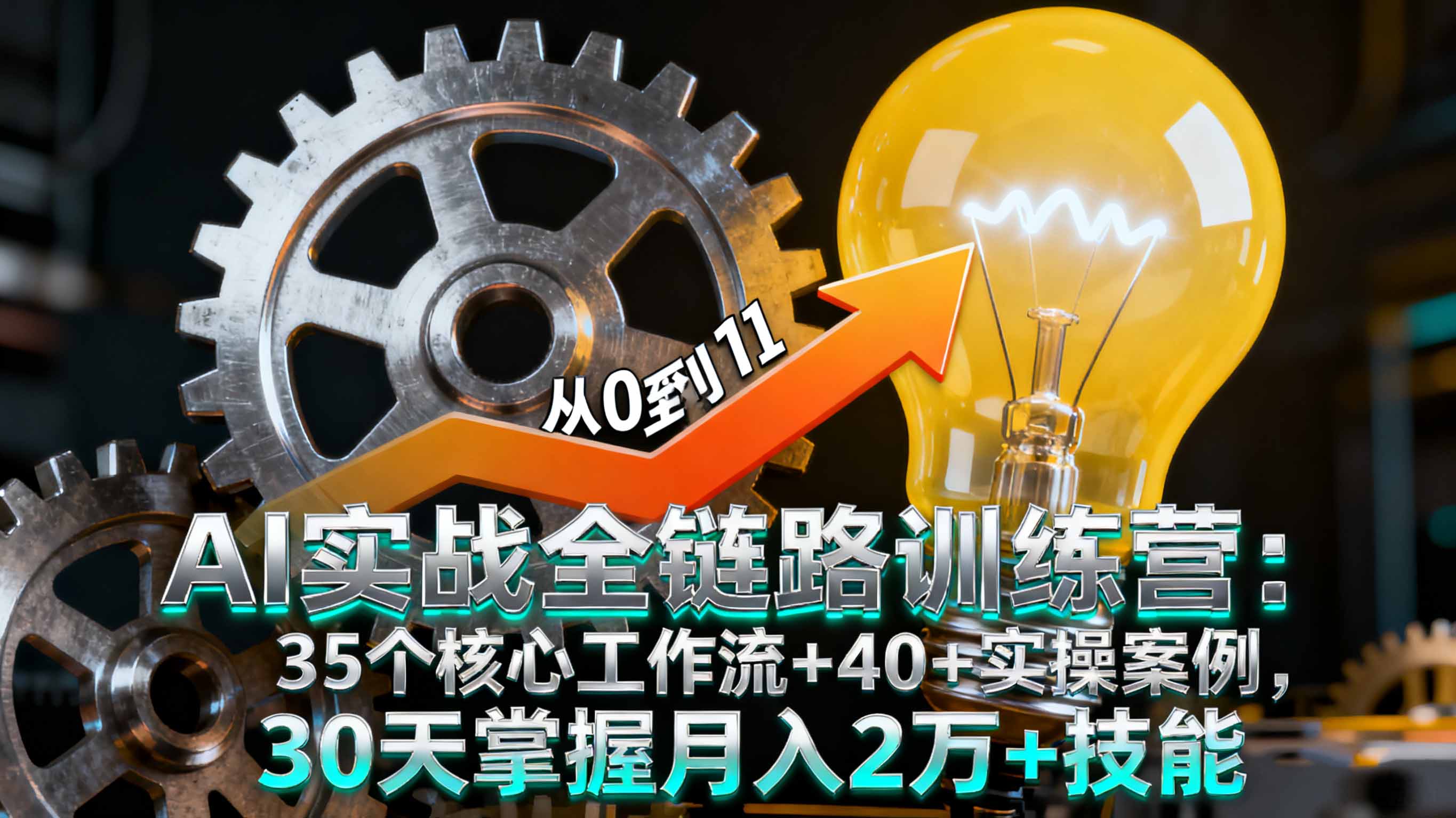 AI实战全链路训练营:35个核心工作流+40+实操案例,30天掌握月入2万+技能-蓝海云网创