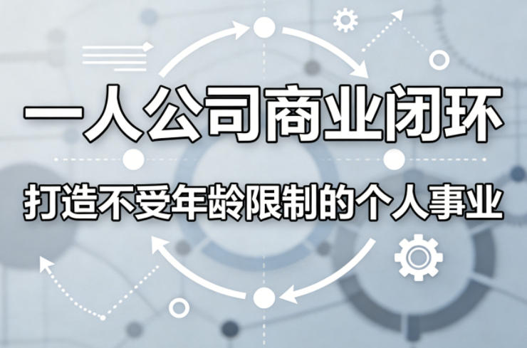 一人公司商业闭环，打造一份不受年龄限制的个人事业-蓝海云网创