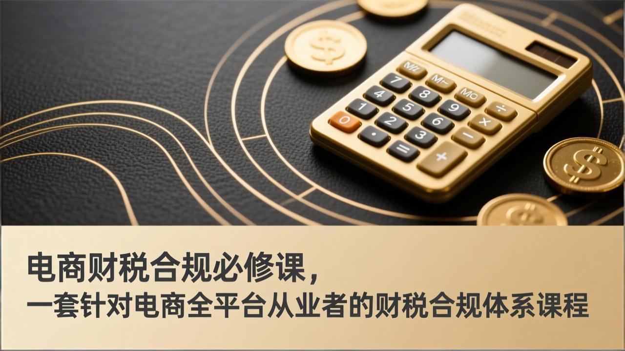 电商财税合规必修课，是一套针对电商全平台从业者的财税合规体系课程-蓝海云网创