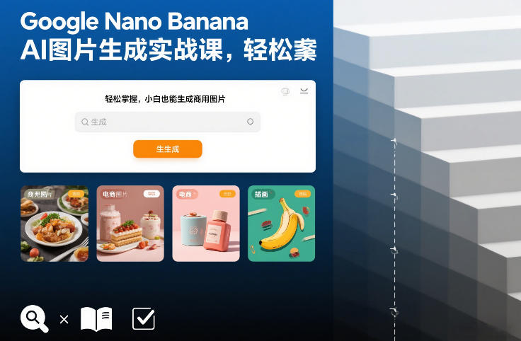 Google Nano Banana AI图片生成实战课，轻松掌握，小白也能生成商用图片-蓝海云网创