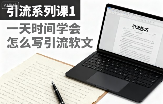 引流系列课1，一天时间学会怎么写引流软文-蓝海云网创