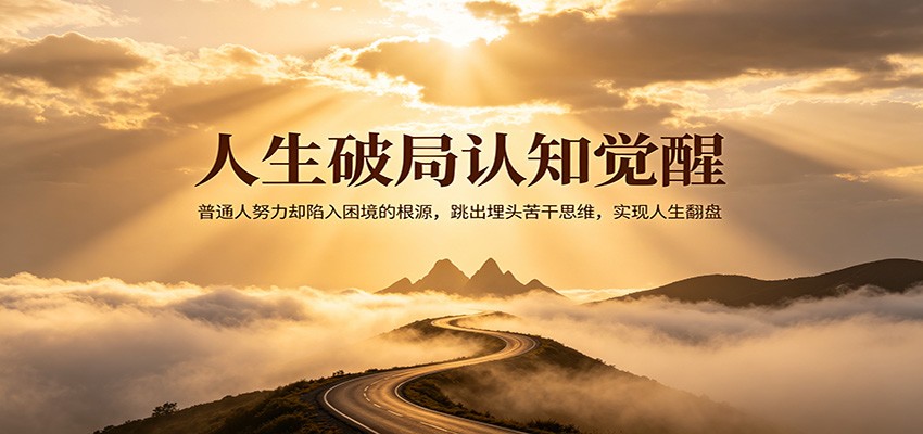 人生破局认知觉醒，普通人努力却陷入困境的根源，跳出埋头苦干思维，实现人生翻盘-蓝海云网创