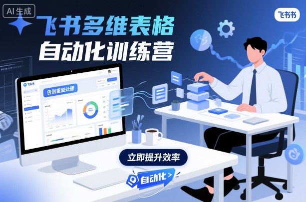 飞书多维表格自动化训练营,手把手教你告别重复处理,用多维表格开启高效办公新模式-蓝海云网创