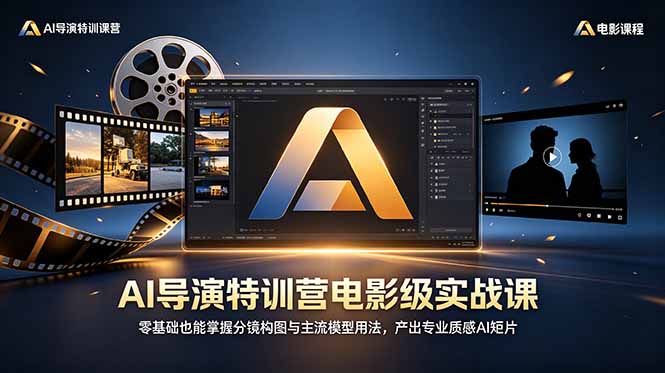 AI导演特训营电影级实战课，零基础也能掌握分镜构图与主流模型用法，产出专业质感AI短片-蓝海云网创