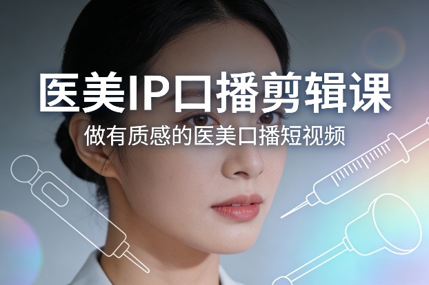 医美IP口播剪辑课，做有质感的医美口播短视频-蓝海云网创