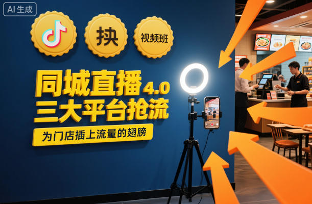 同城直播实操班4.0，三大平台抢流，为门店插上流量的翅膀-蓝海云网创