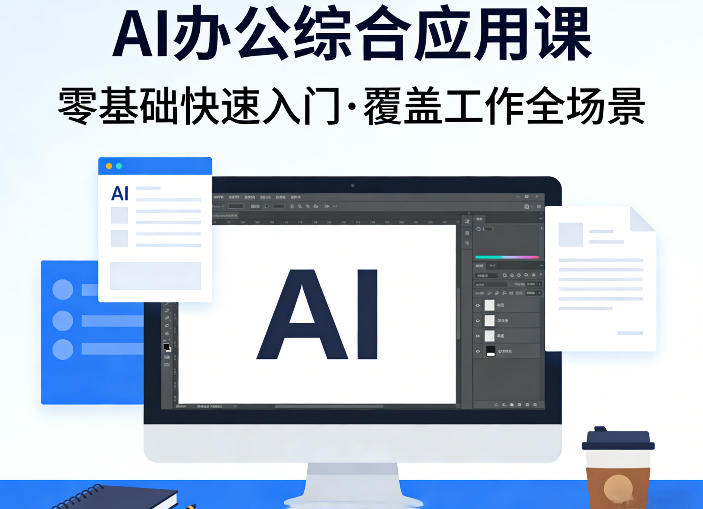 AI办公综合应用课，零基础快速入门，覆盖了工作中各种应用场景-蓝海云网创