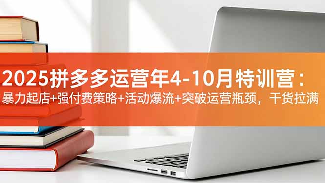 2025拼多多运营年4-10月特训营：暴力起店+强付费策略+活动爆流+突破运营瓶颈，干货拉满-蓝海云网创