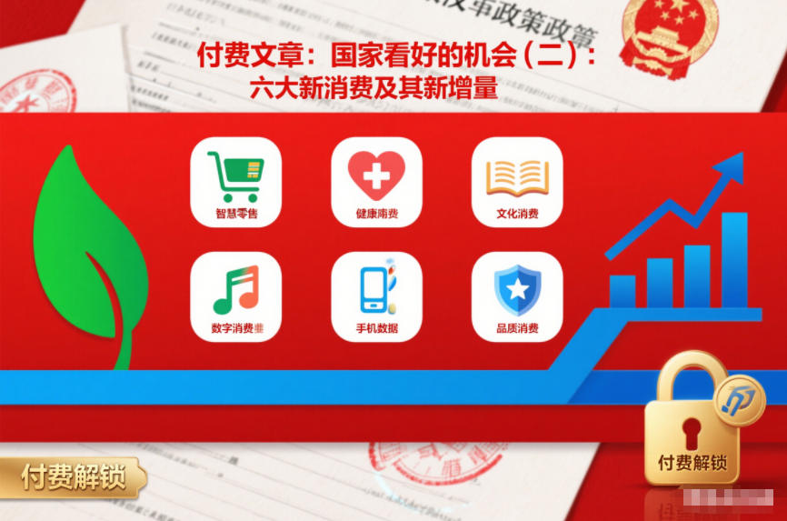 付费文章：国家看好的机会(二)：六大新消费及其新增量-蓝海云网创