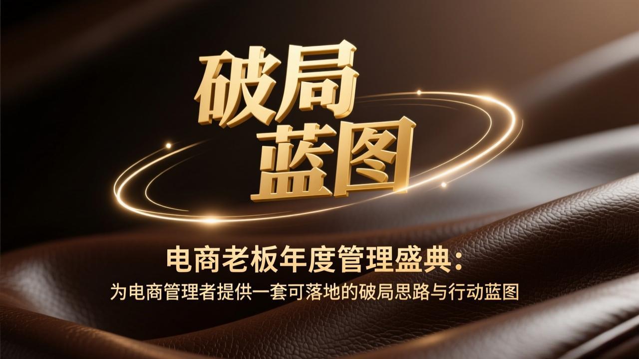 电商老板年度管理盛典：为电商管理者提供一套可落地的破局思路与行动蓝图-蓝海云网创