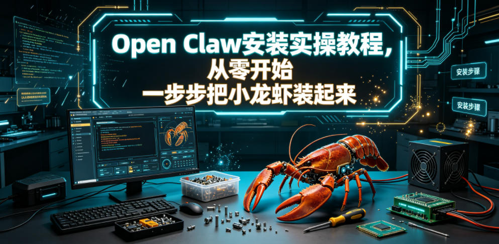 Open Claw安装实操教程，从零开始一步步一步步把小龙虾装起来-蓝海云网创