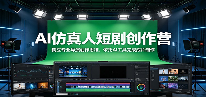 AI仿真人短剧创作营：树立专业导演创作思维，依托AI工具完成成片制作-蓝海云网创
