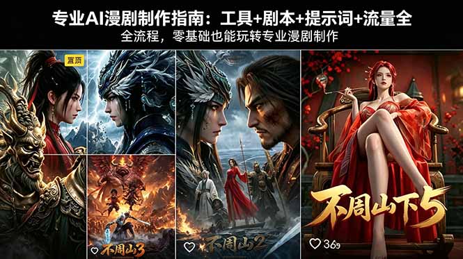 专业AI漫剧制作指南：工具+剧本+提示词+流量全流程，零基础也能玩转专业漫剧制作-蓝海云网创