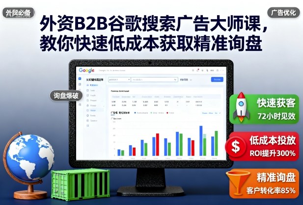 外资B2B谷歌搜索广告大师课,教你快速低成本获取精准询盘-蓝海云网创