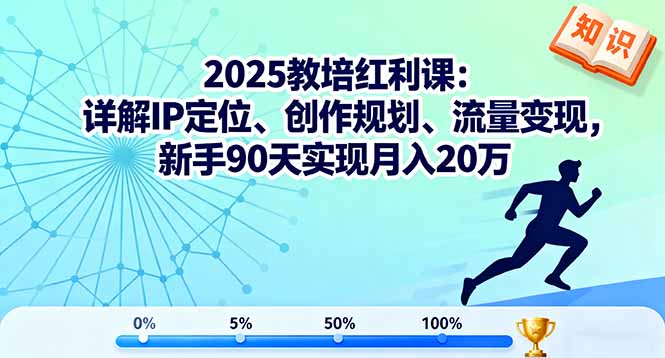 2025教培红利课：详解IP定位、创作规划、流量变现，新手90天实现月入20万-蓝海云网创