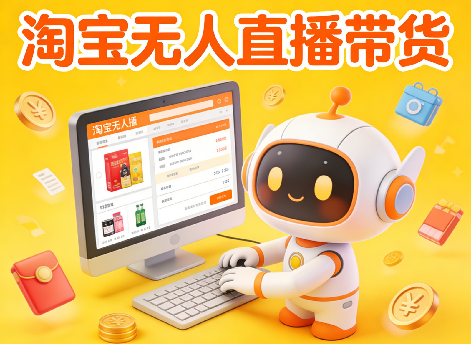 淘宝无人直播带货，24小时自动卖货，月佣金1W+，不违规不封号，不用露脸-蓝海云网创