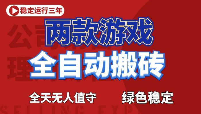 海外游戏全自动搬砖，日入1k+，全天无人值守，绿色稳定！【揭秘】-蓝海云网创