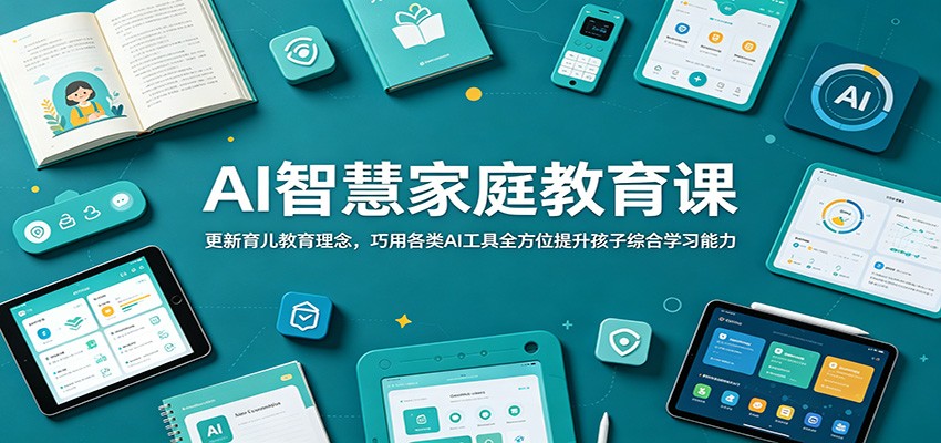 AI智慧家庭教育课：更新育儿教育理念，巧用各类AI工具全方位提升孩子综合学习能力-蓝海云网创