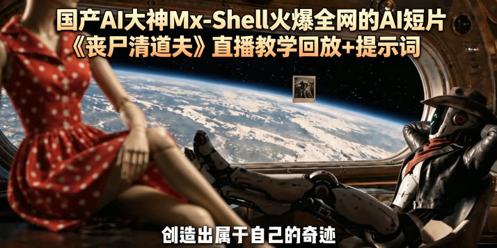 国产AI大神Mx-Shell火爆全网的AI短片《丧尸清道夫》直播教学回放+提示词-蓝海云网创
