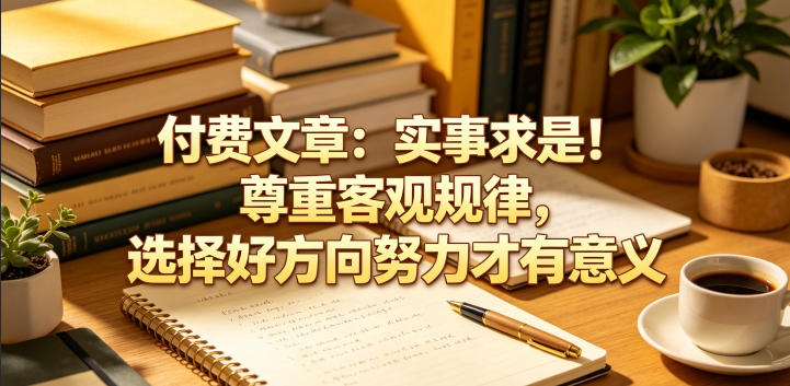 付费文章：实事求是！尊重客观规律，选择好方向努力才有意义-蓝海云网创