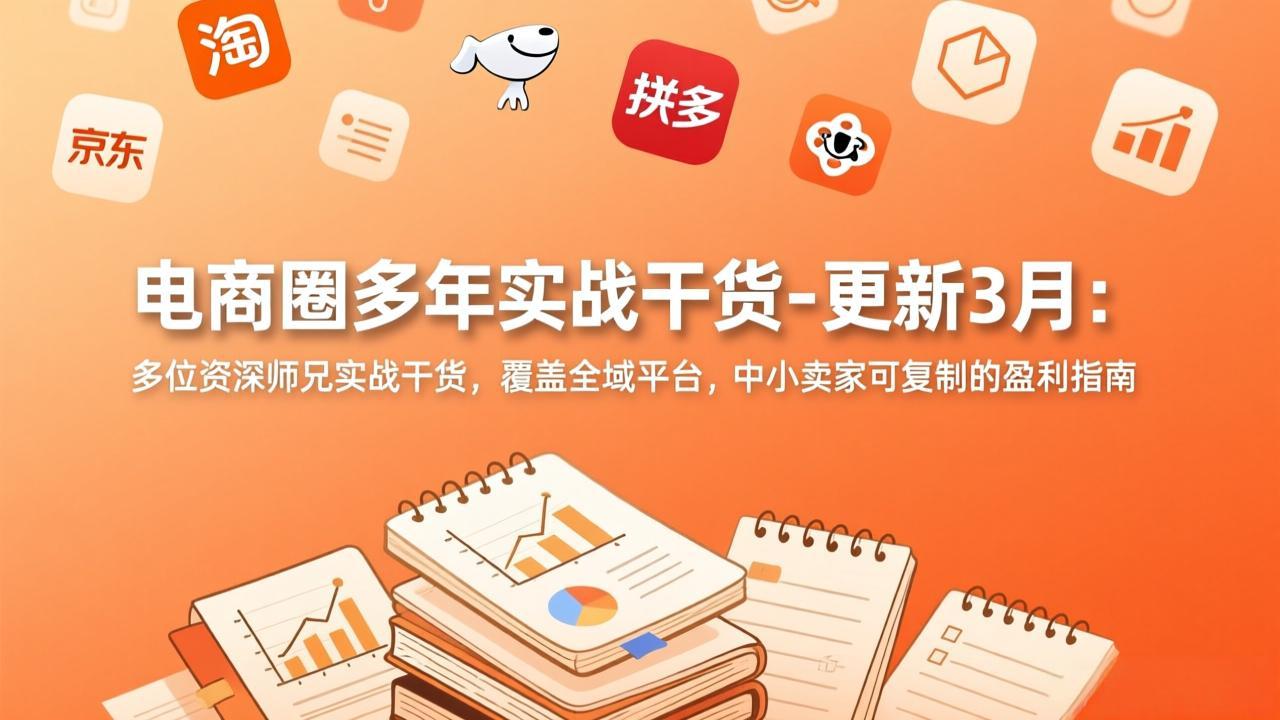 电商圈多年实战干货-更新3月：多位资深师兄实战干货，覆盖全域平台，中小卖家可复制的盈利指南-蓝海云网创