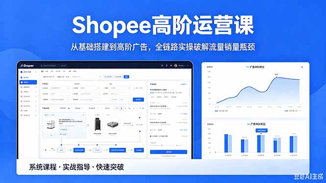 Shopee高阶运营课-2026年5月更新，从基础搭建到高阶广告，全链路实操破解流量销量瓶颈-蓝海云网创