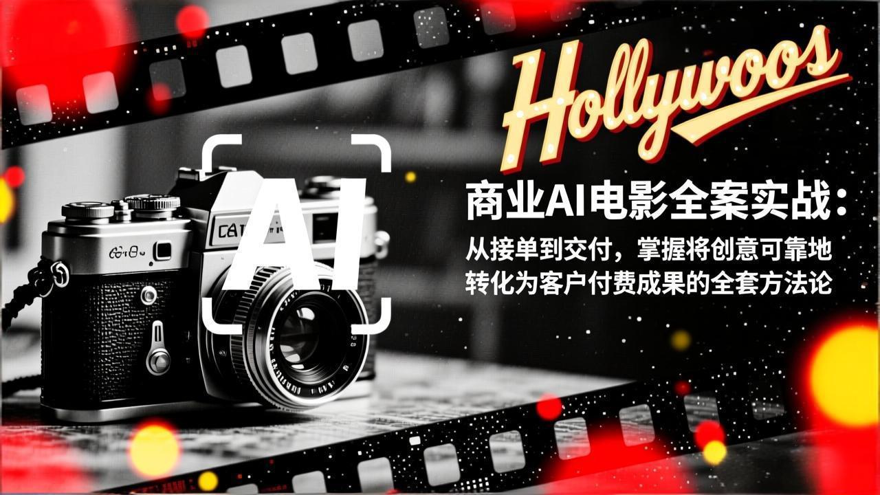 商业AI电影全案实战：从接单到交付，掌握将创意可靠地转化为客户付费成果的全套方法论-蓝海云网创