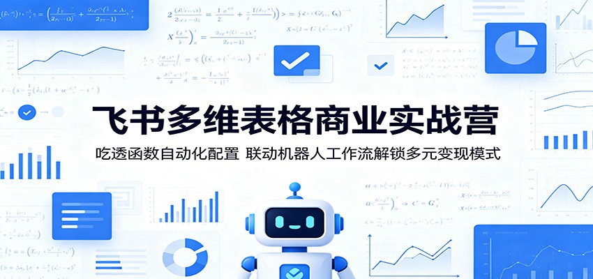 飞书多维表格商业实战营：吃透函数自动化配置，联动机器人工作流解锁多元变现模式-蓝海云网创